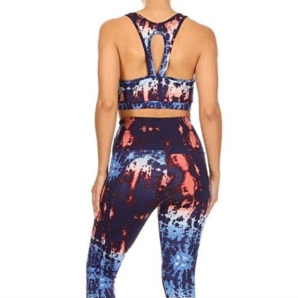 Tie Dye Leggings Crop Top Activewear XL - Picture 2 of 3